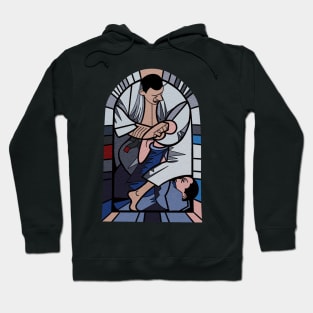 Stained glass window Jiu Jitsu Foot Lock- Cool Martial Arts Design Hoodie